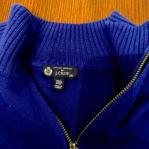 JCREW Mens Italian Merino Zipped Sweater